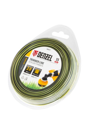 Леска для триммера двухкомпонентная квадратная, 2,0мм х 15м, блистер SkyCutter// Denzel