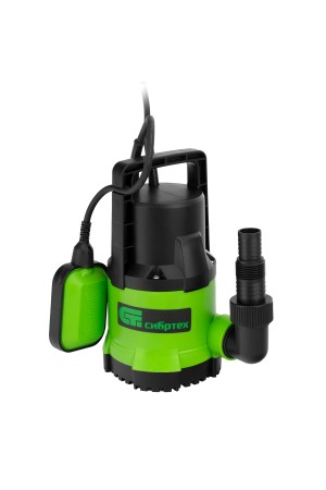 Дренажный насос для чистой воды СДН500-5, 500 Вт, напор 8 м, 8000 л/ч Сибртех