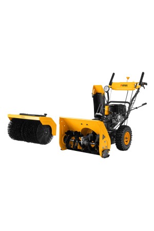 Гибридная снегоуборочная машина с функц. подметания SWB-600, 212 сс, руч. старт, 2 насадки Denzel