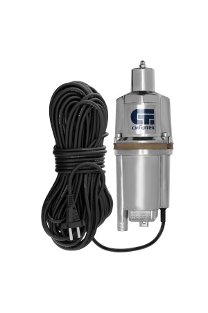 Вибрационный насос СВН300Н-15, нижний забор, 300 Вт, напор 75 м, 1200 л/ч, кабель 15 м Сибртех