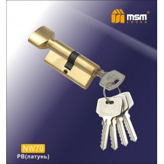 Цилиндровый механизм, латунь Простой ключ-вертушка NW70 мм Цвет: PB - Полированная латунь