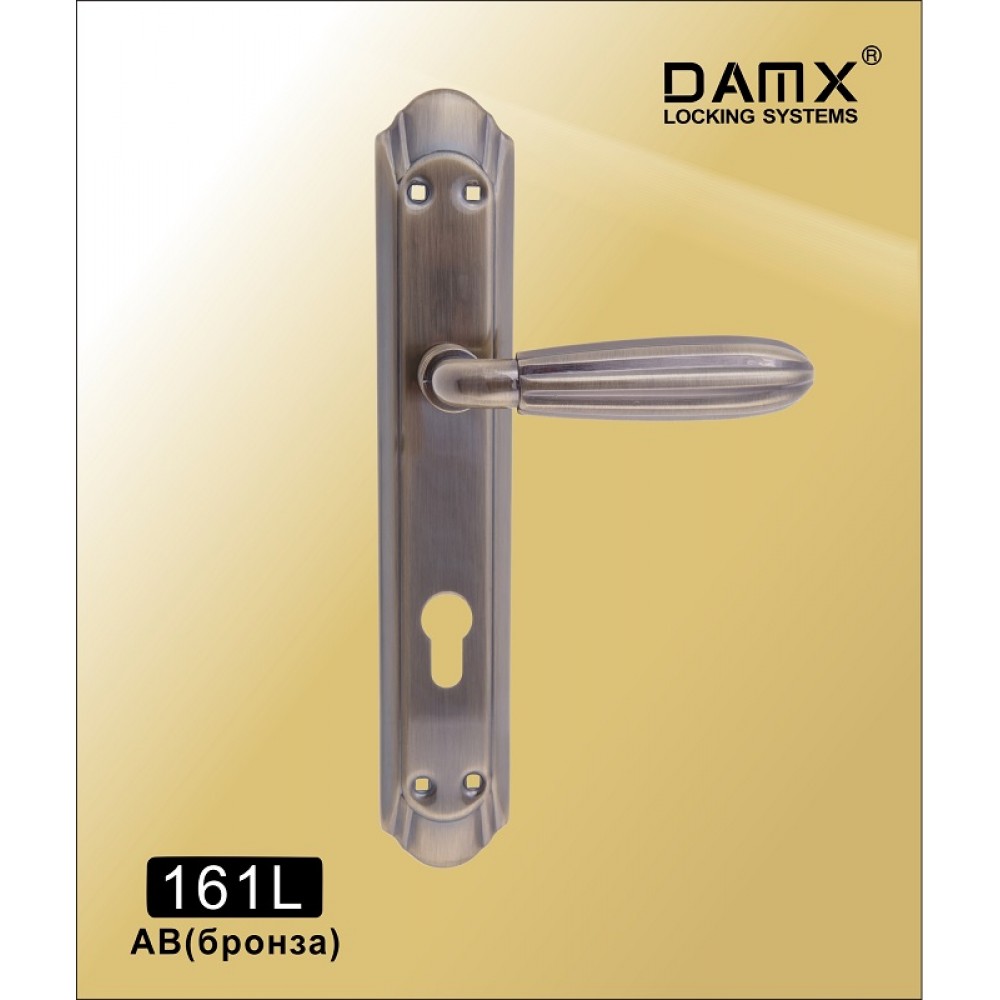 Ручка на планке DAMX 161L Цвет: AB - Бронза