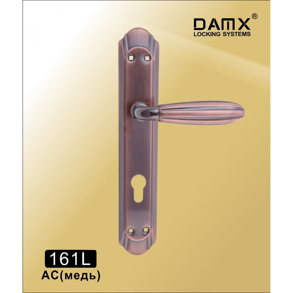 Ручка на планке DAMX 161L Цвет: AC - Медь