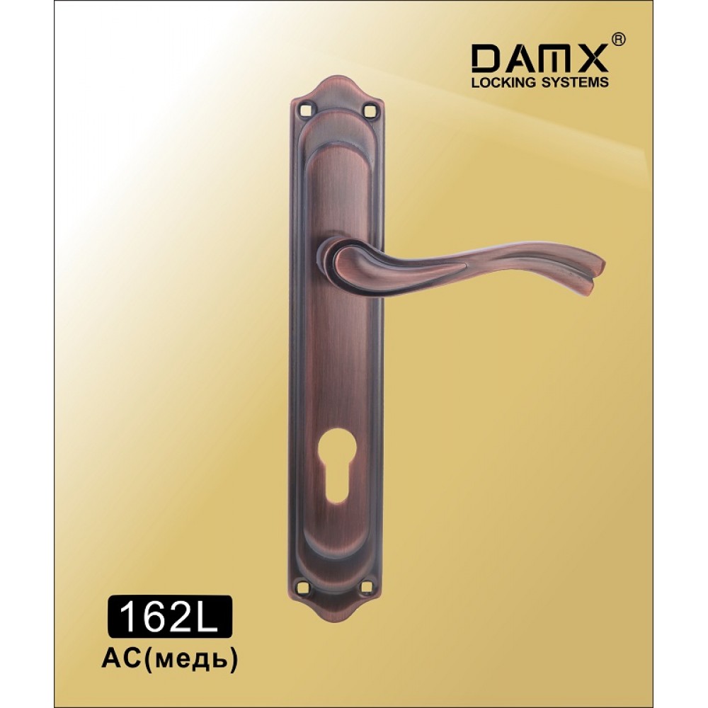 Ручка на планке DAMX 162L Цвет: AC - Медь