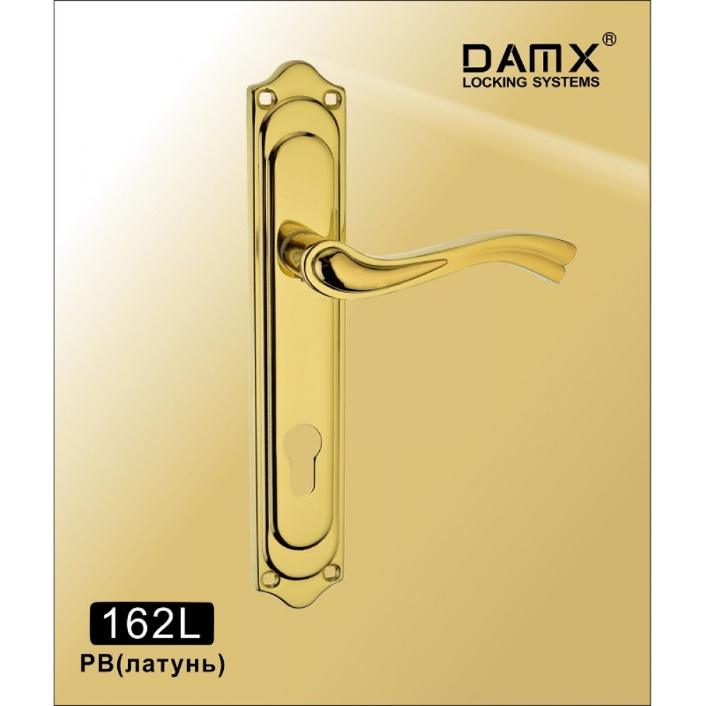 Ручка на планке DAMX 162L Цвет: PB - Полированная латунь