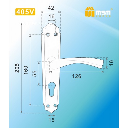 Ручка на планке Модель 405V Полированная латунь (PB)