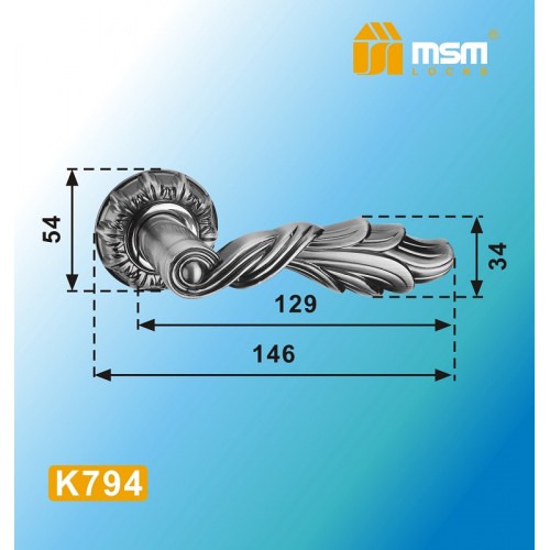 Ручка на круглой накладке К794 Полированная латунь / Матовая латунь (PB/SB)