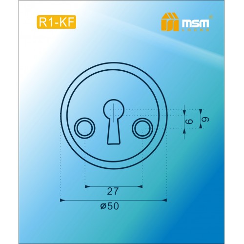 Накладка ключ R1-KF Полированная латунь (PB)