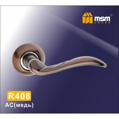 Ручка на круглой накладке R408 Цвет: AC - Медь