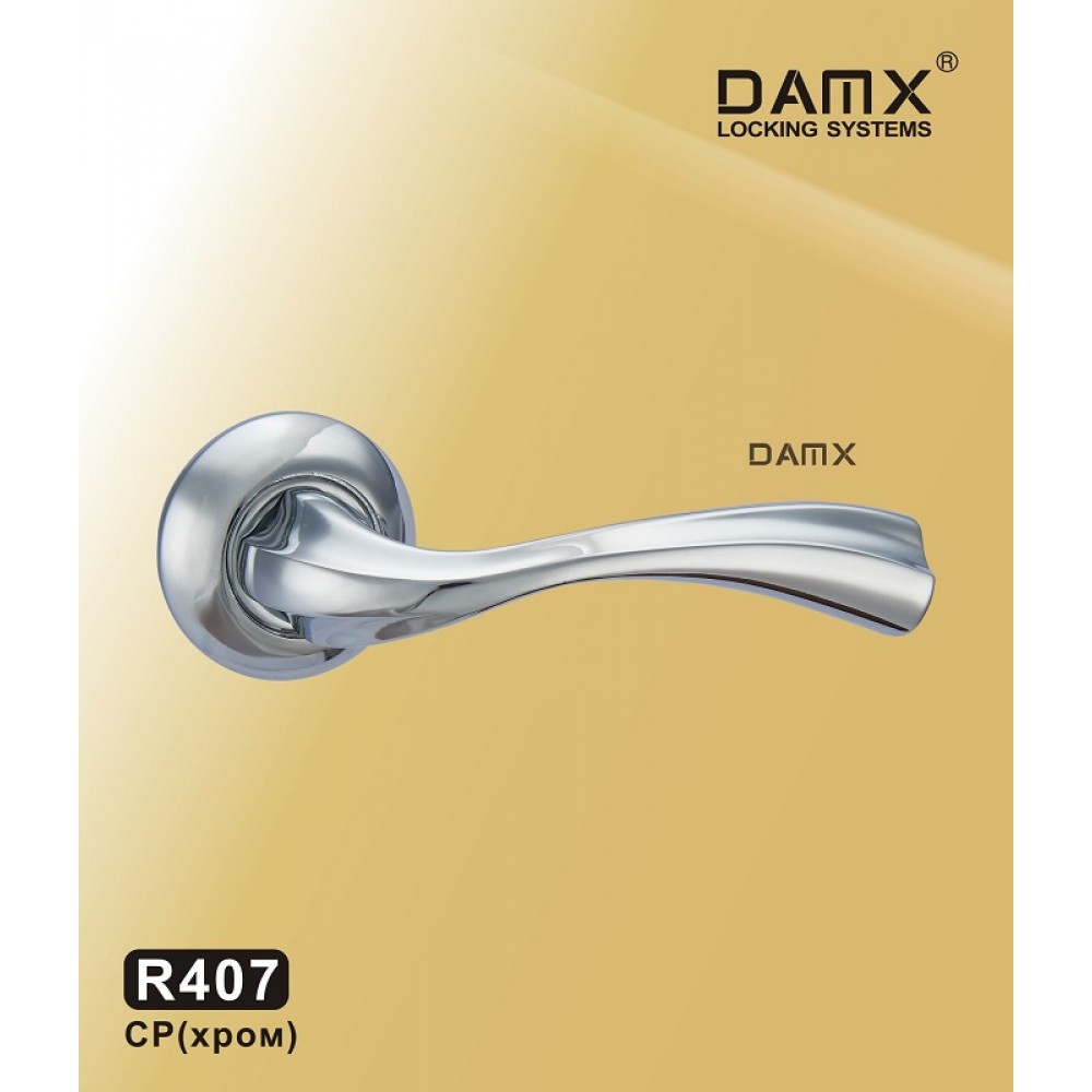 Ручка на круглой накладке R407 DAMX Цвет: CP - Хром