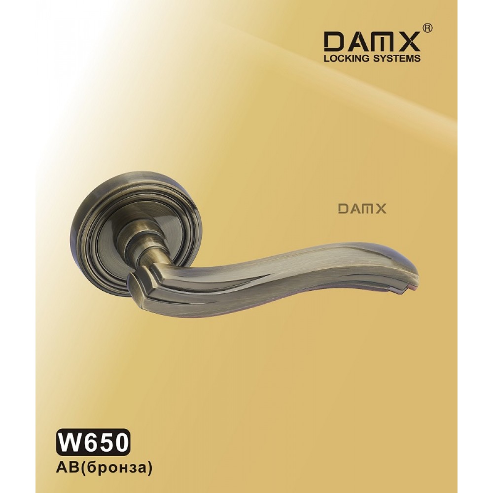 Ручка на круглой накладке W650 DAMX Цвет: AB - Бронза