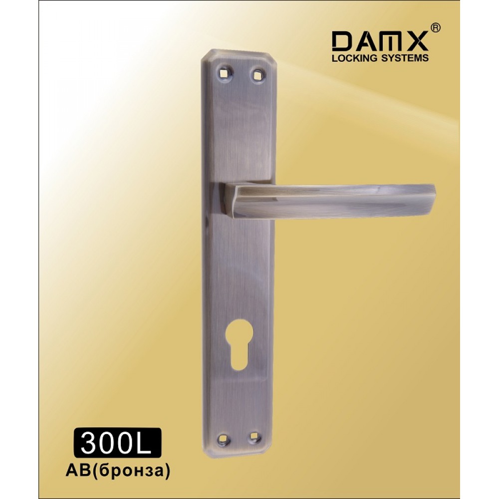 Ручка на планке DAMX 300L Цвет: AB - Бронза