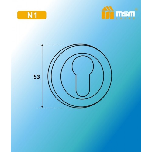 Накладка под цилиндр N1  Полированная латунь (PB)