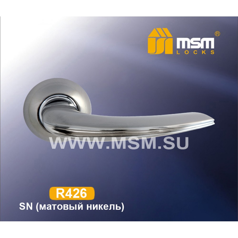 Ручка на круглой накладке R426 Цвет: SN - Матовый никель