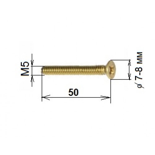 Винт М5 50 Матовый никель (SN)