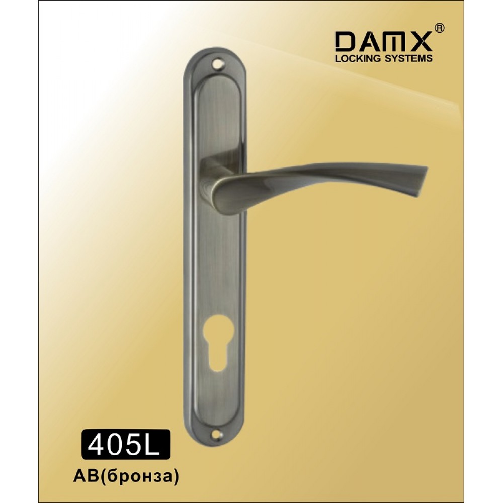 Ручка на планке DAMX 405L Цвет: AB - Бронза
