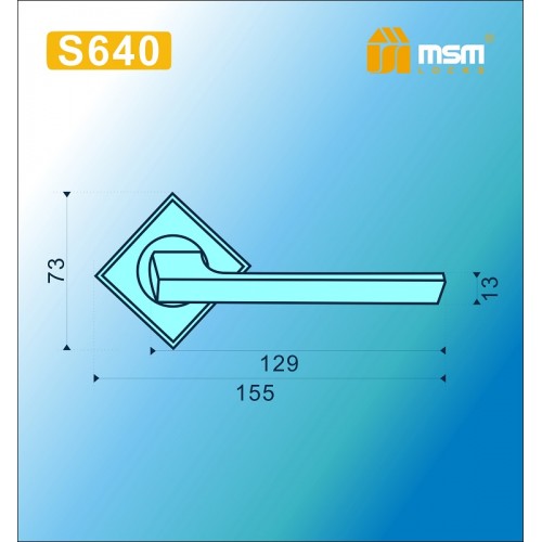 Ручка на квадратной накладке S640