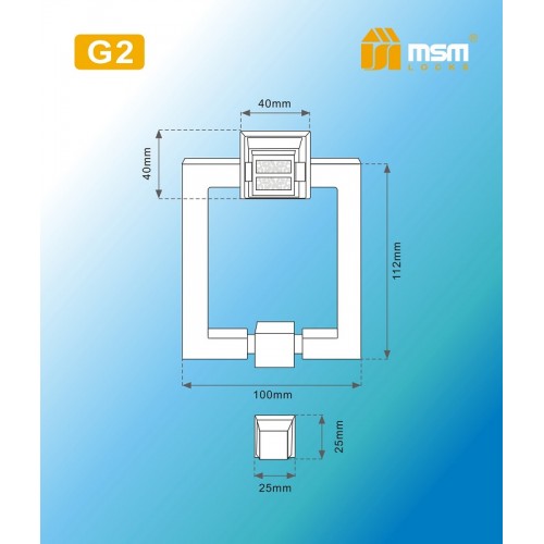 Дверной молоточек G2 Полированная латунь / Матовая латунь (PB/SB)