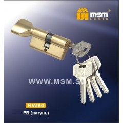 Цилиндровый механизм, латунь Простой ключ-вертушка NW60 мм Цвет: PB - Полированная латунь