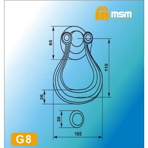 Дверной молоточек G8 Полированная латунь / Матовая латунь (PB/SB)