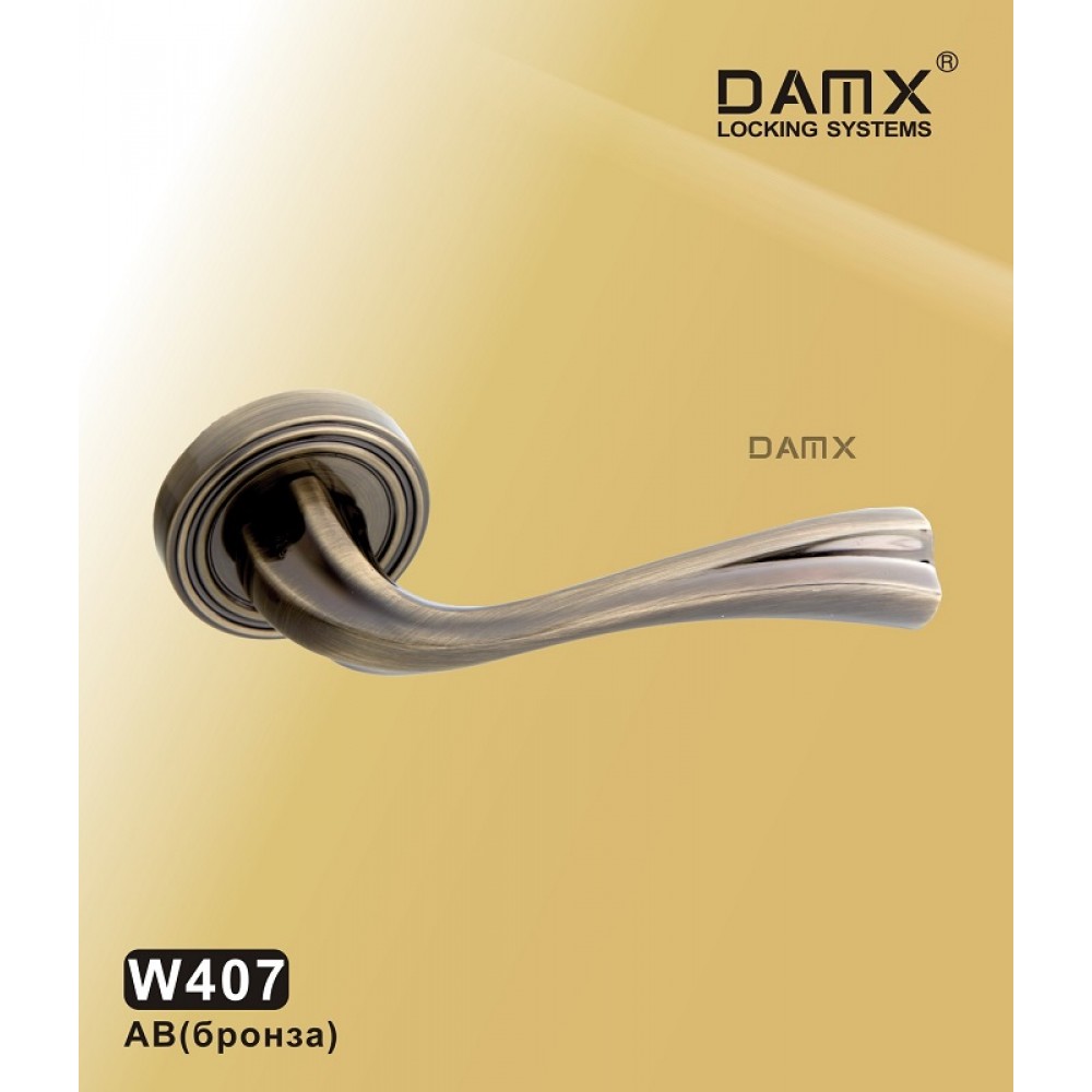 Ручка на круглой накладке W407 DAMX Цвет: AB - Бронза