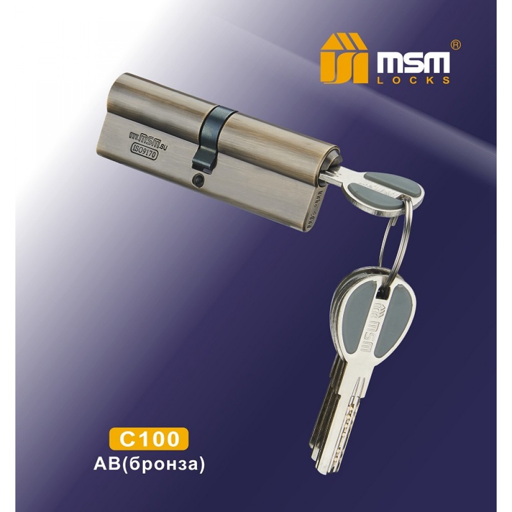 Цилиндровый механизм, латунь Перфорированный ключ-ключ C100 мм Цвет: AB - Бронза