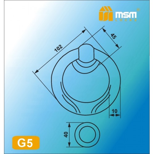 Дверной молоточек G5 Полированная латунь / Матовая латунь (PB/SB)