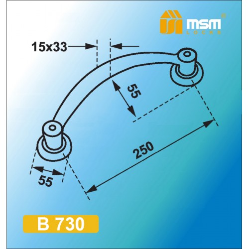 Ручка скоба B730 Матовый коричневый (MBR)