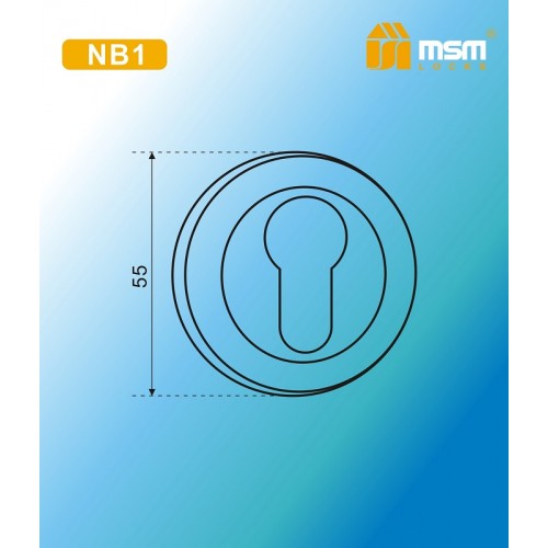 Накладка под цилиндр NB1 Полированная латунь / Матовая латунь (PB/SB)