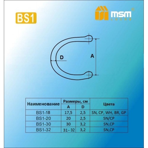 Ручка скоба BS1-18 Полированное золото (GP)