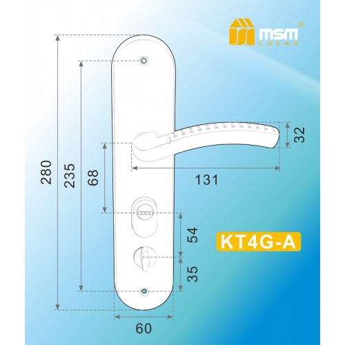 Ручка KT4G-A  L/R BK L ЛЕВАЯ