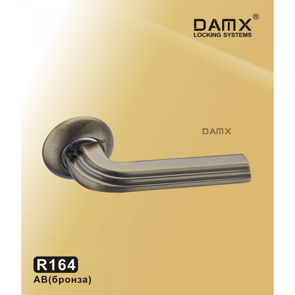 Ручка на круглой накладке R164 DAMX Цвет: AB - Бронза