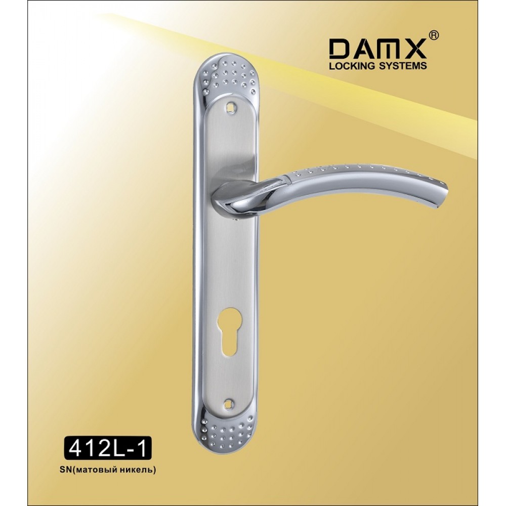 Ручка на планке DAMX 412L-1 Цвет: SN - Матовый никель