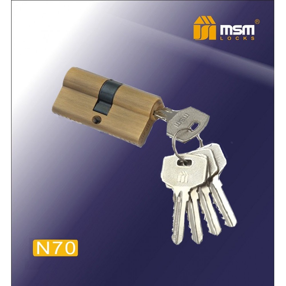 Цилиндровый механизм, латунь Простой ключ-ключ N70 мм Цвет: BR - Коричневый