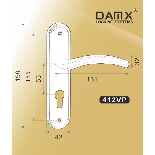 Ручка DAMX 412VP  Полированная латунь (PB)