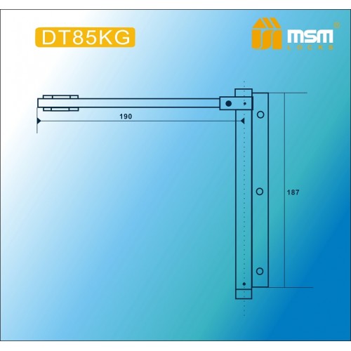 Доводчик пружинный DT85KG Серебро (SL)