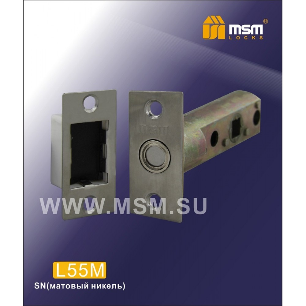 Механизм бесшумный (магнитный) -  Межкомнатный L55M Цвет: SN - Матовый никель