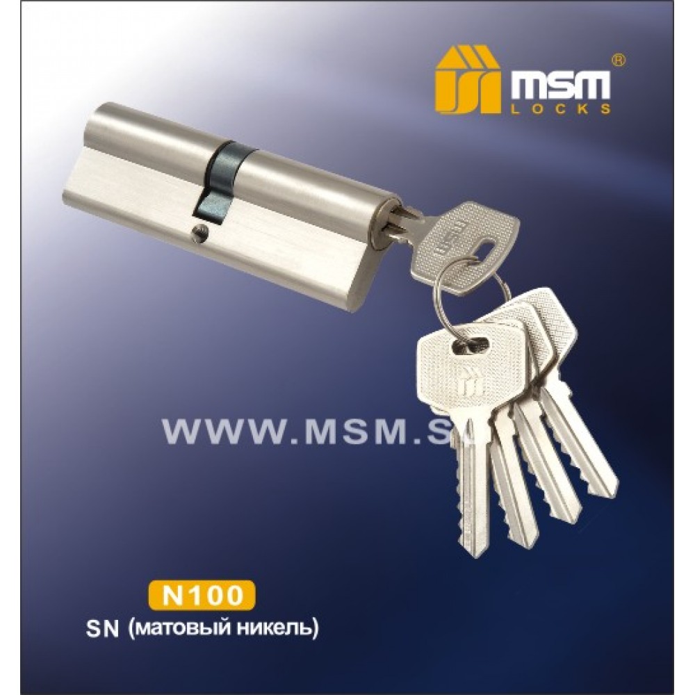 Цилиндровый механизм, латунь Простой ключ-ключ N100 мм Цвет: SN - Матовый никель