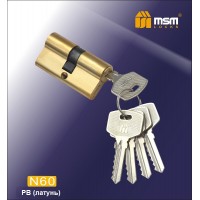 Цилиндровые механизмы MSMПростой ключ-ключ, латунь