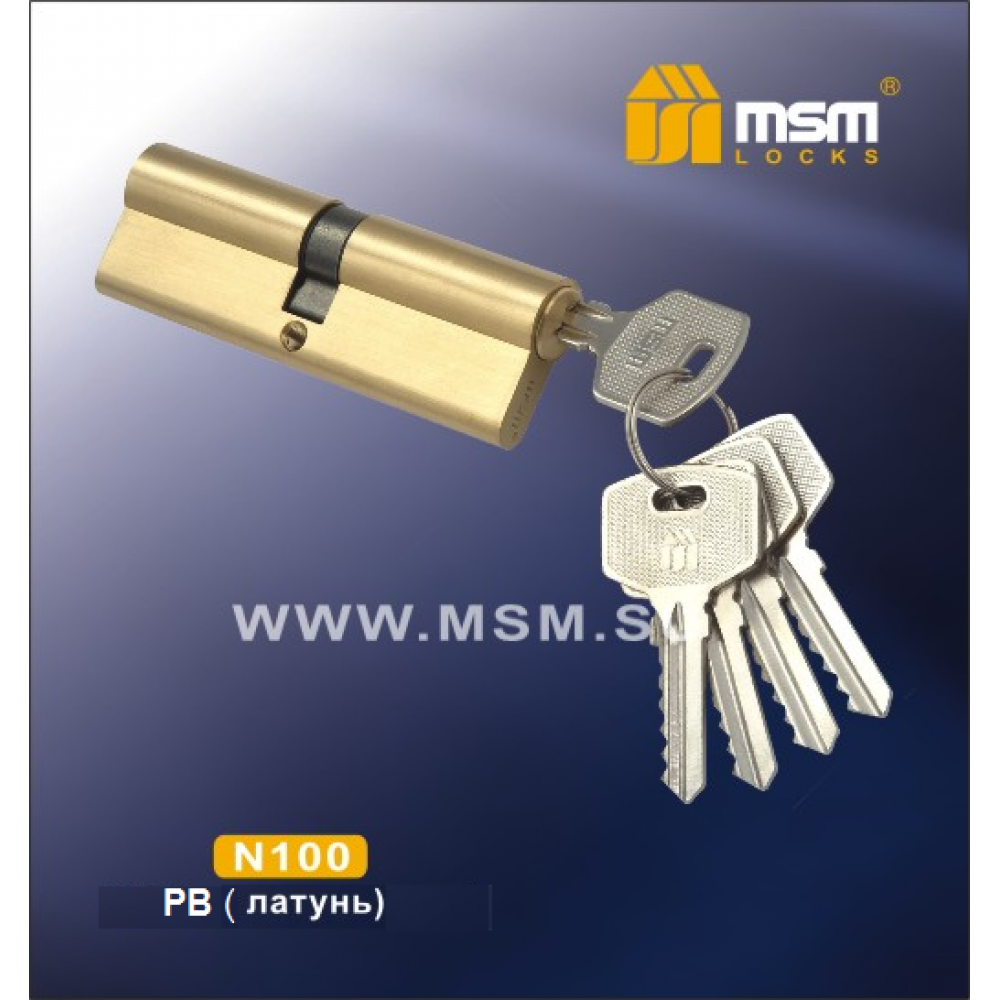 Цилиндровый механизм, латунь Простой ключ-ключ N100 мм Цвет: PB - Полированная латунь