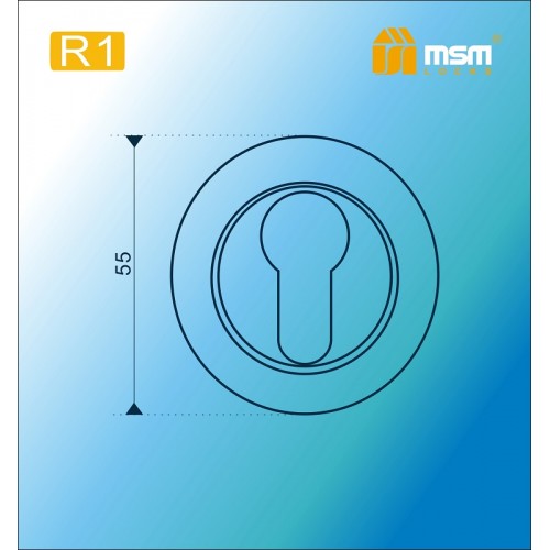 Накладка под цилиндр R1 Полированная латунь / Хром (PB/CP)
