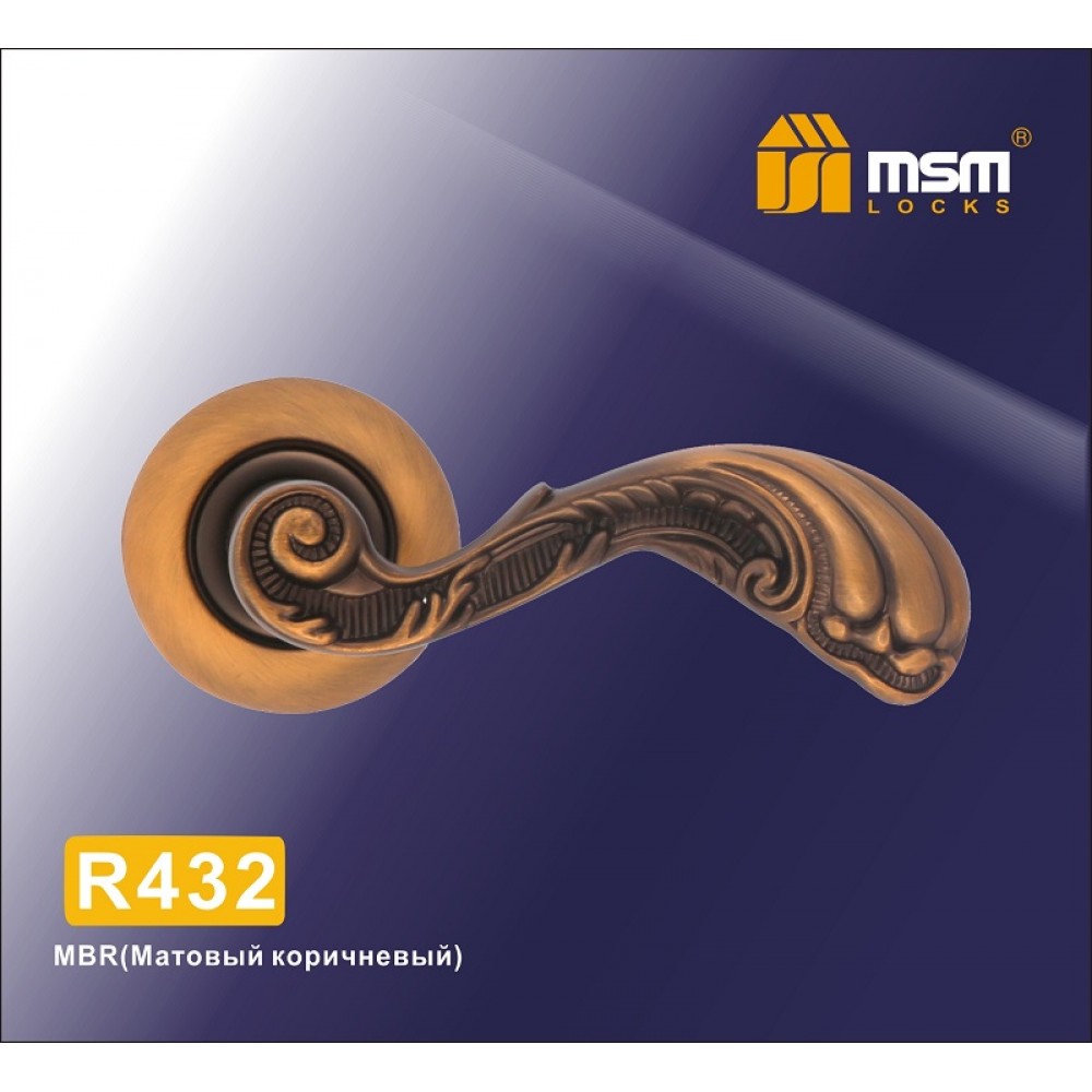 Ручка на круглой накладке R432 Цвет: MBR - Матовый коричневый