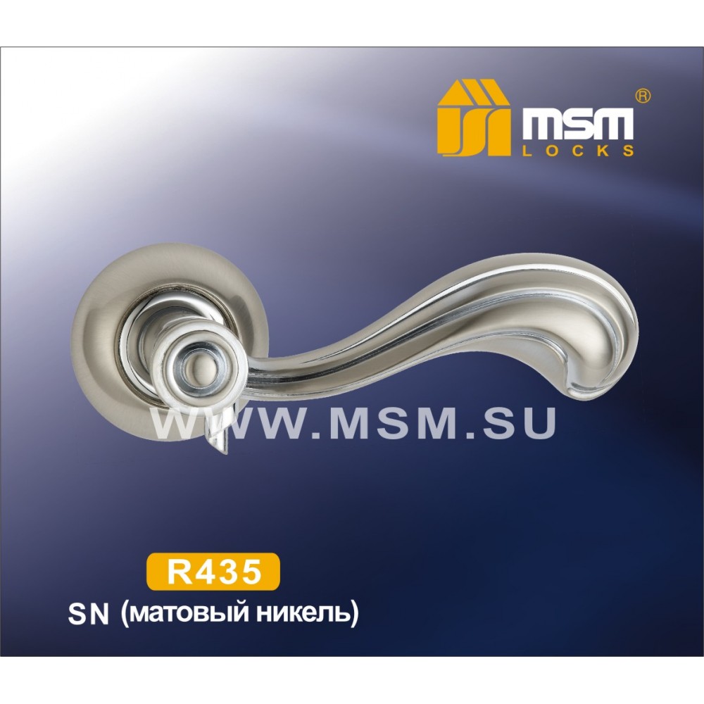 Ручка на круглой накладке R435 Цвет: SN - Матовый никель