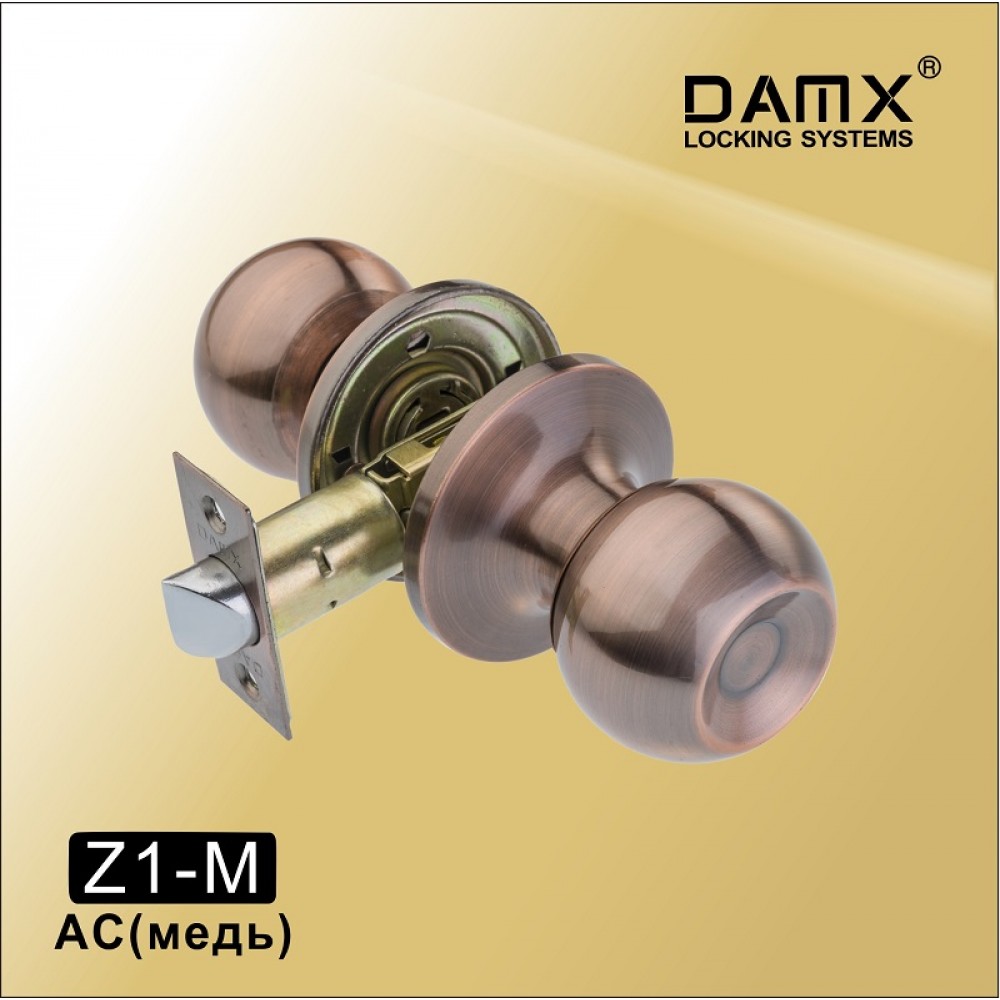 Ручка защелка (шариковая) DAMX Z1-M Цвет: AC - Медь