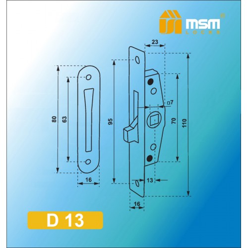 Оконный механизм D13 Полированная латунь (PB)