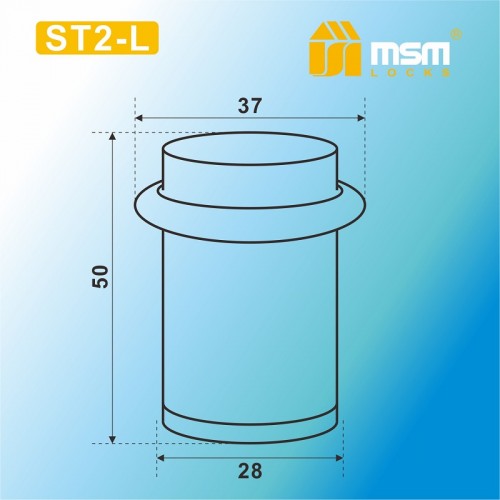 Упор дверной напольный ST2-L Полированная латунь (PB)