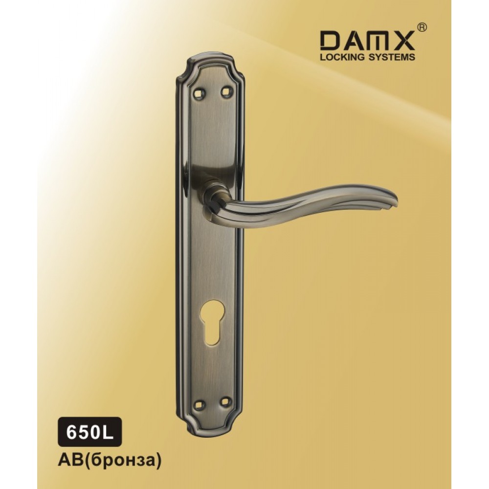 Ручка на планке 650 L DAMX Цвет: AB - Бронза