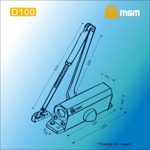 Доводчик D100KG Серебро (SL)