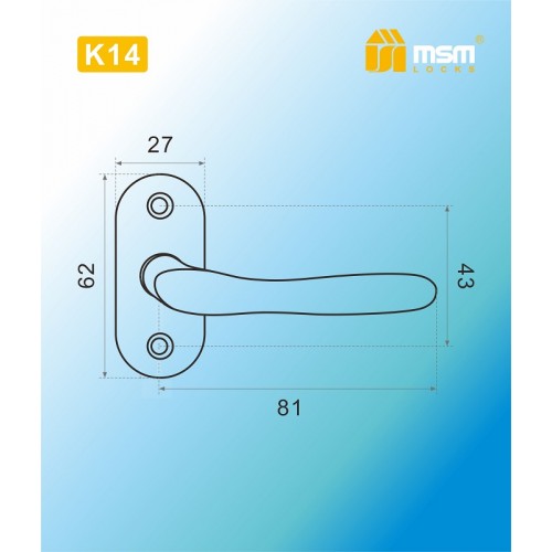 Оконная ручка K14 Матовая латунь (SB)