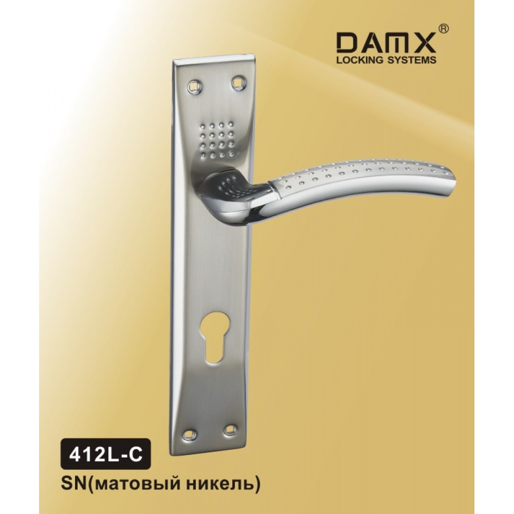 Ручка на планке 412L-С DAMX Цвет: SN - Матовый никель